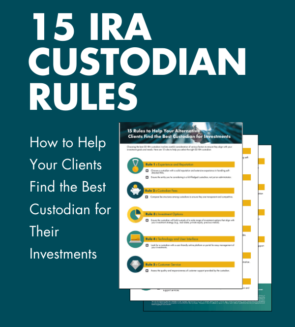 Download the ultimate self-directed IRA custodian guide